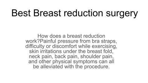 Ppt Best Breast Reduction Surgery Powerpoint Presentation Free