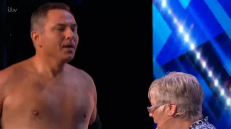 Scots Gran Dances With Topless David Walliams On Britains Got Talent To Bits N Pieces