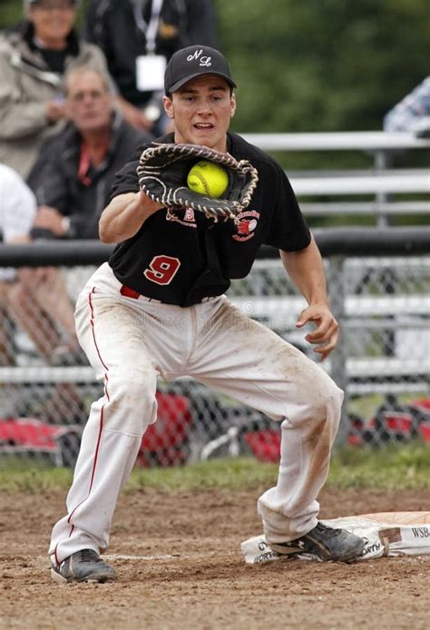 Fastpitch Softball Men Catch Ball Editorial Stock Photo Image Of