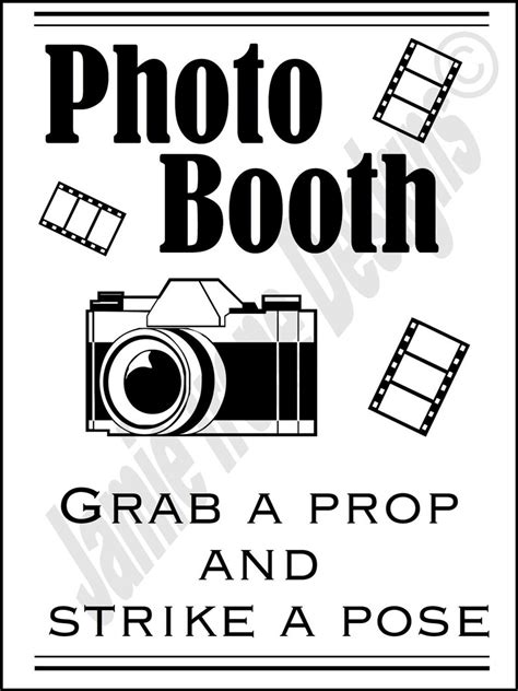 Custom Printable Wedding Photo Booth Sign Etsy