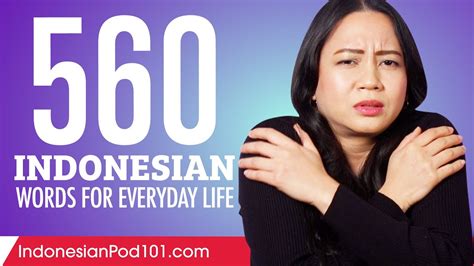 560 Indonesian Words For Everyday Life Basic Vocabulary 28 Youtube
