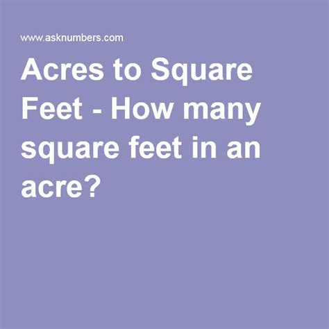 See full list on inchcalculator.com Acres to Square Feet - How many square feet in an acre ...