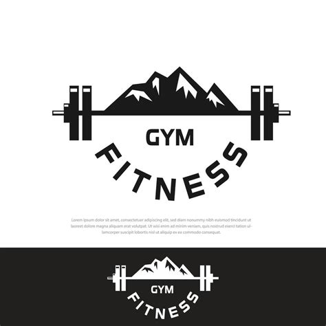 Fitness Gym Logo Template Mountains 4235384 Vector Art At Vecteezy
