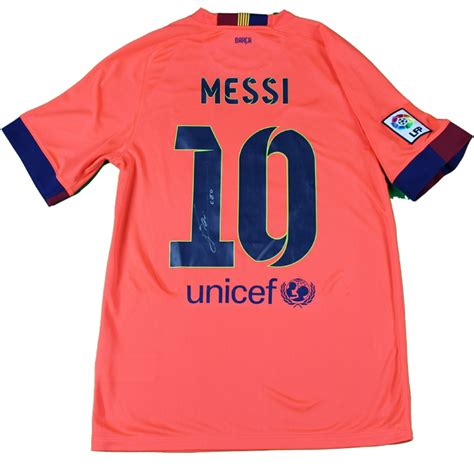 Lionel Messi Signed Barcelona Away Jersey Messi Coa