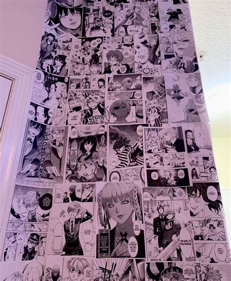 anime aesthetic wall collage manga panels 60 pcs etsy decoracion de habitaciones modernas