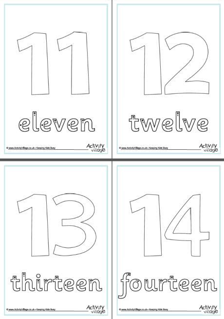 Number Word Finger Tracing Worksheets 11 To 20