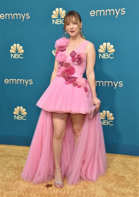 Kaley Cuocos Pink Emmys Dress Photos Popsugar Fashion Photo 11