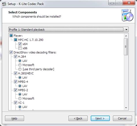 It is easy to use, but also very flexible with many options. K-Lite Codec Pack Standard 16.1.2 / Update 16.1.5 Free ...