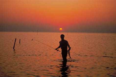 Free Photograph Sunset Fishing