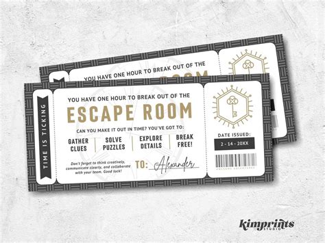 Escape Room Ticket Team Building Experience Gift - Etsy