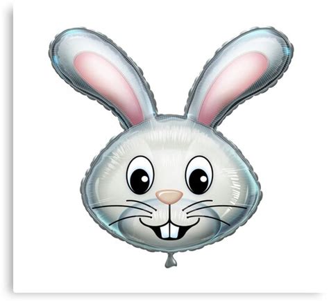 Hot promotions in bunny face on aliexpress: "Happy Bunny Rabbit Face Cartoon Balloon Character" Canvas Print by Gotcha29 | Redbubble