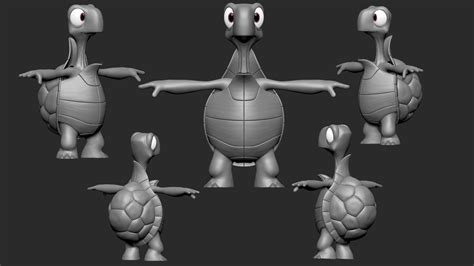 Sculpt And Pose A Confident Turtle With Zbrush Maya And Substance