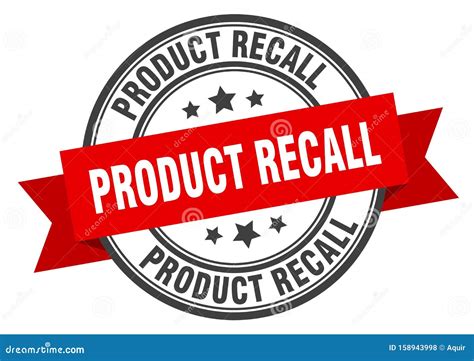 Product Recall Label Stock Vector Illustration Of White 158943998