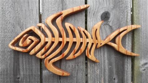 Skeleton Fish On Recycled Pine Scroll Saw Project Youtube