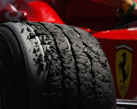 Exciting Formula 1 Race Check Out The Worn Out F1 Tire