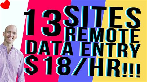 13 Sites for The Best Remote Data Entry Jobs - YouTube