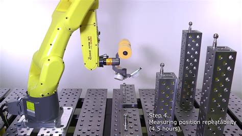 Measuring The Position Repeatability Of An Industrial Robot Youtube
