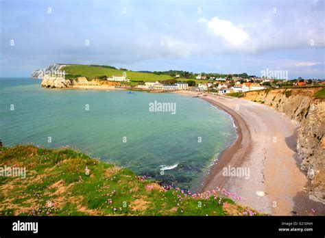 Freshwater Bay Isle Of Wight A Tourist Town On The South West Coast Of