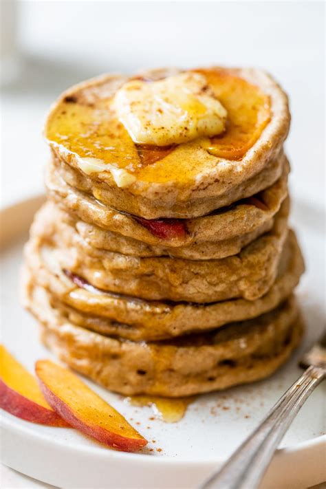 Peach Pancakes Fluffy And Caramelized