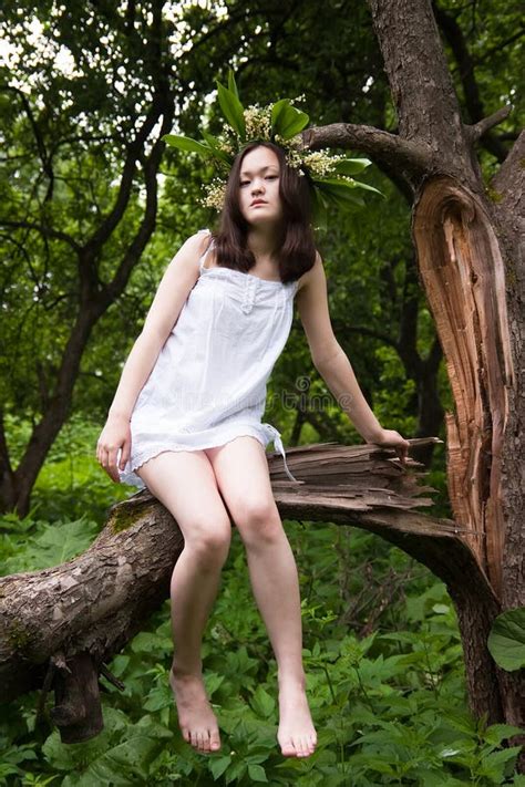 Forest Nymph Stock Photo Image Of Brunette Asian Beauty 19244990