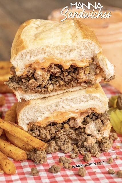 Everyone will enjoy this recipe. Manna Sandwiches - easy ground beef sandwiches with ...