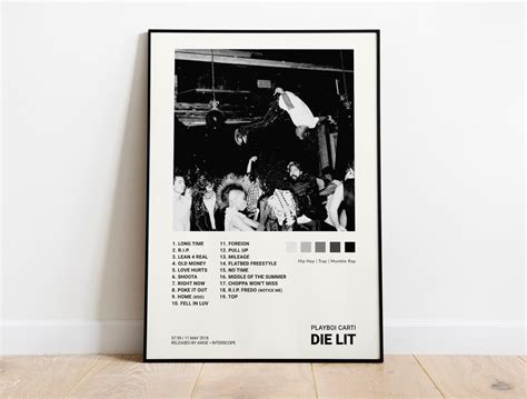 Playboi Carti Die Lit Album Cover Poster Architeg Prints