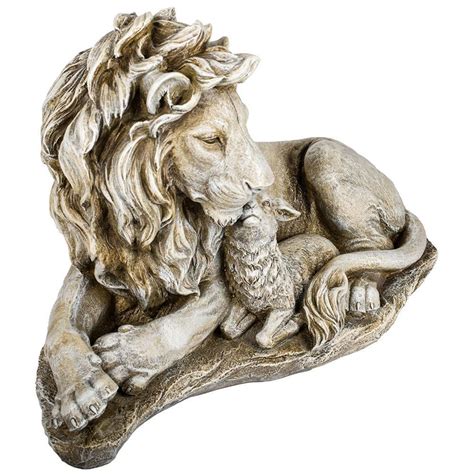 Large Marble Lion And Lamb Garden Statue For Sale Marblestone Lion
