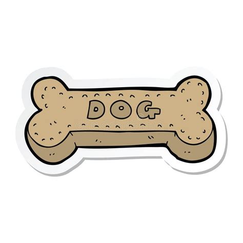 Sticker Of A Cartoon Dog Biscuit Stock Vector Illustration Of Drawn