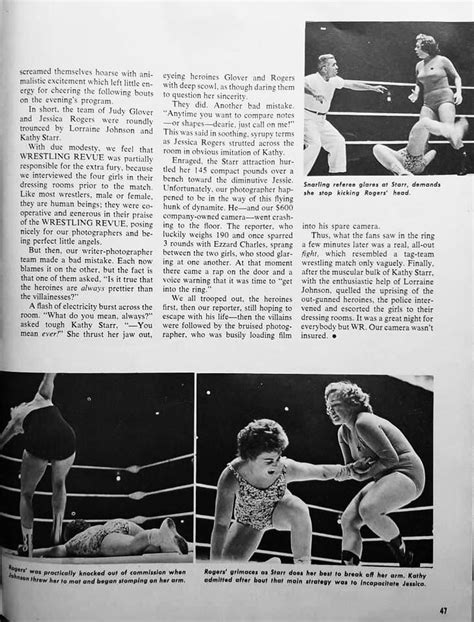 Wrestling Revue Magazine Fall 1961 Womens Wrestling Wrestling Pro