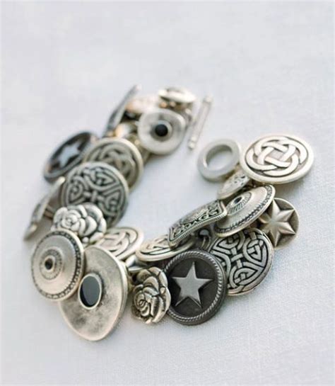 How To Make A Button Bracelet Button Jewlery Crafts
