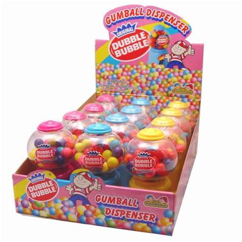 All City Candy Dubble Bubble Mini Gumball Dispenser Case Of 12 Novelty