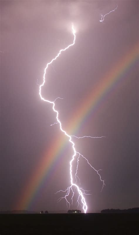 Forces Of Nature Lightening And Rainbow Iphone Backgrounds Nature