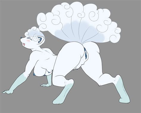 Rule 34 1girls 2016 All Fours Alolan Form Alolan Vulpix Anthro Anthrofied Anus Areolae Ass