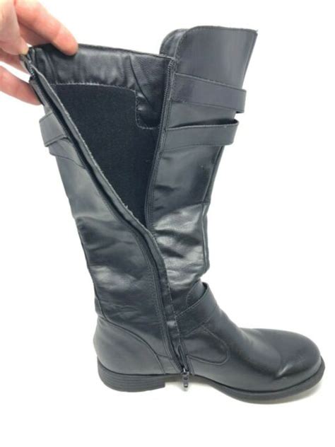 Amputee Left Boot Born Boc Mays Tall Riding Boot Zip Womens 10 Black