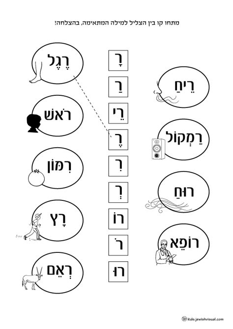 דף עבודה האות ר Hebrew School Activities Preschool Worksheets