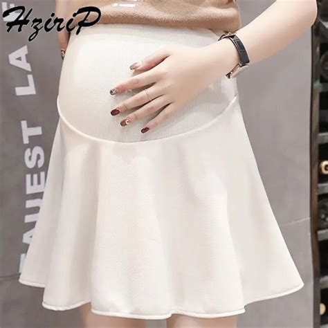 Hzirip Female Sexy New Style A Line Summer Solid Simple Maternity Skirt Fresh High Waist