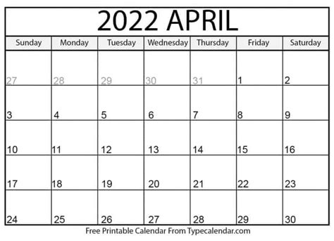 Free Printable Year 2022 Calendar Type Calendar 2022 Year At A Glance