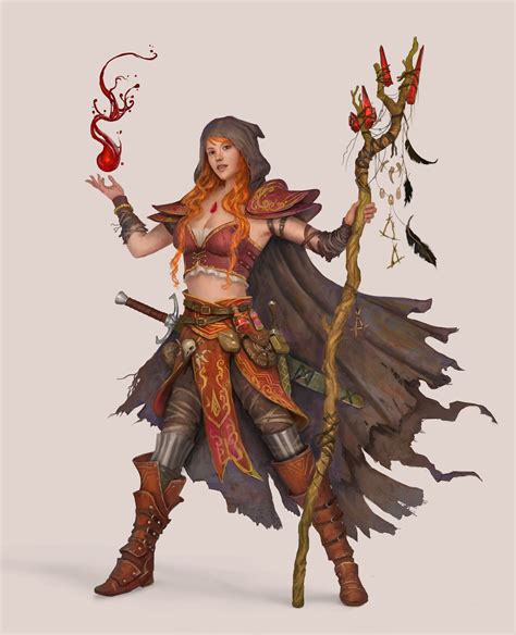 A Woman Dressed As A Witch Holding A Staff