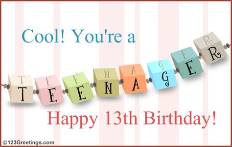 13th Birthday Wish Free Milestones Ecards Greeting Cards 123 Greetings
