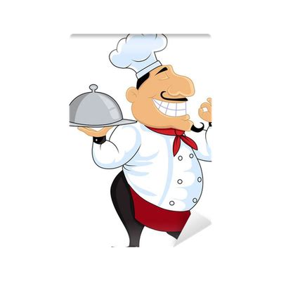 Friendly chef cartoon Wall Mural • Pixers® • We live to change
