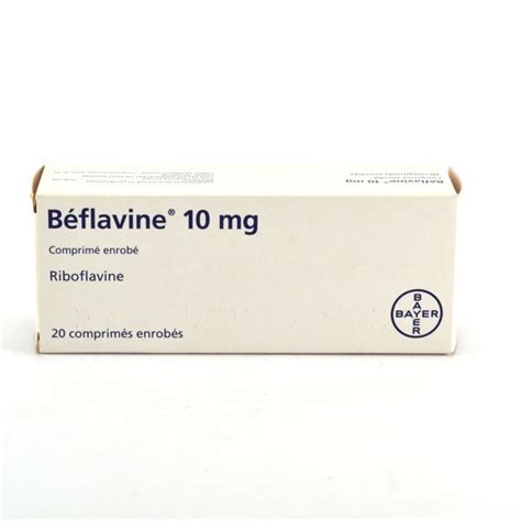Bayer Béflavine 10 Mg Riboflavin Vitamin B2 Coated Tablets Pack Of 20 Bayer