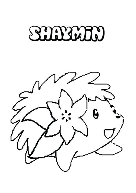 Shaymin Coloring Pages At Free Printable Colorings