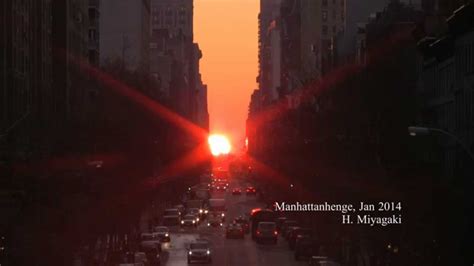 Manhattanhenge Sunrise New York January 2014 Hd Youtube