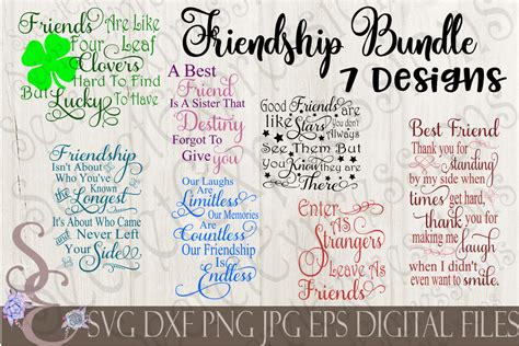 Friendship Friend SVG Bundle, Religious Digital File, SVG, DXF, EPS, P