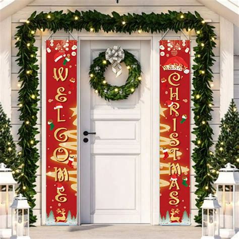 Christmas Merry Christmas Decor Banners New Year Outdoor Indoor