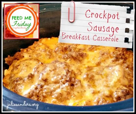 Overnight Crockpot Sausage Breakfast Casserole Served With Gratitude
