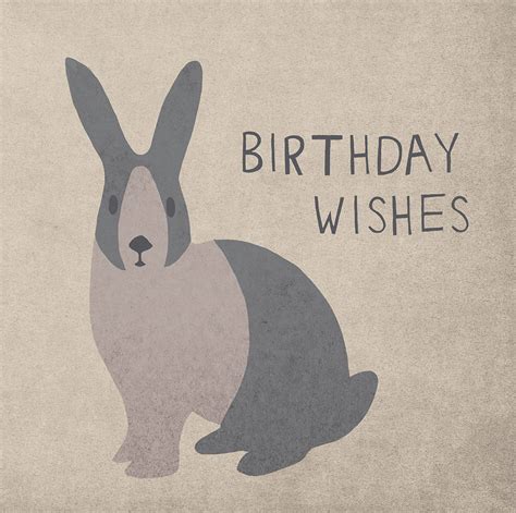 Rabbit Birthday Card By Lil3birdy