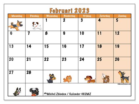 Kalender Februari 2023 Om Af Te Drukken “503mz” Michel Zbinden Sr