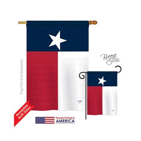 Breeze Decor 08230 States Texas State 2 Sided Vertical Impression House