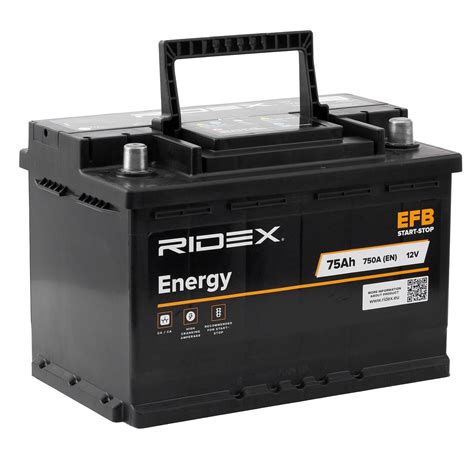 1s0017 Ridex Batería De Arranque 12v 75ah 750a B13 Batería Efb Con